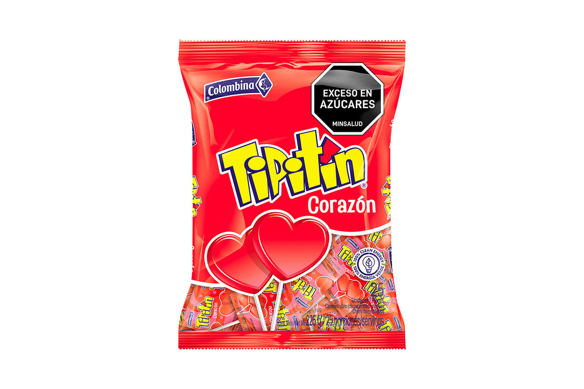 Chupeta Tipitin Corazon Bolsa 25 unidades Colombina