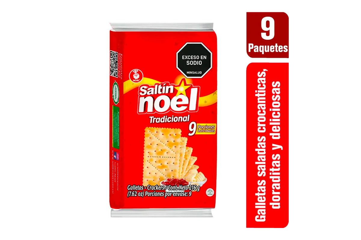 Galleta Saltin Tradicional Bolsa 9 unidades Noel