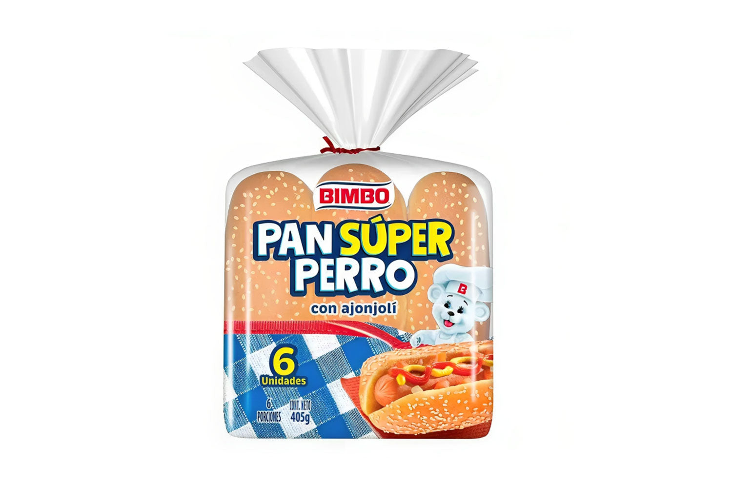 Pan Super Perro (Mediano) Bolsa 6 Unidades 405G Bimbo – Fudigo