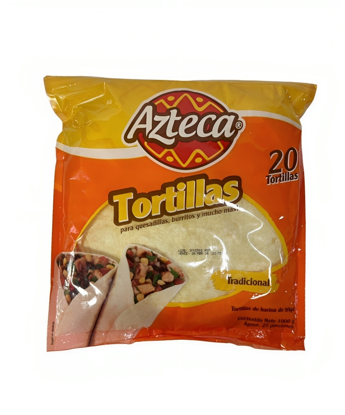 Tortilla Economica Bolsa 20 Unidades 1000Gr Azteca